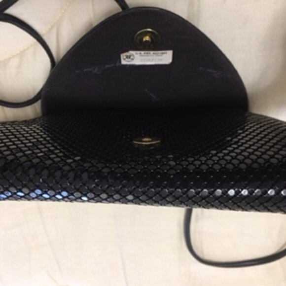 Vintage Whiting & Davis Black Mesh Envelope Style Bag - Picture 11 of 12